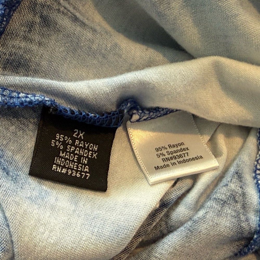 a.n.a Vibrant Blue and White Skirt Size 2X - Picture 5 of 5